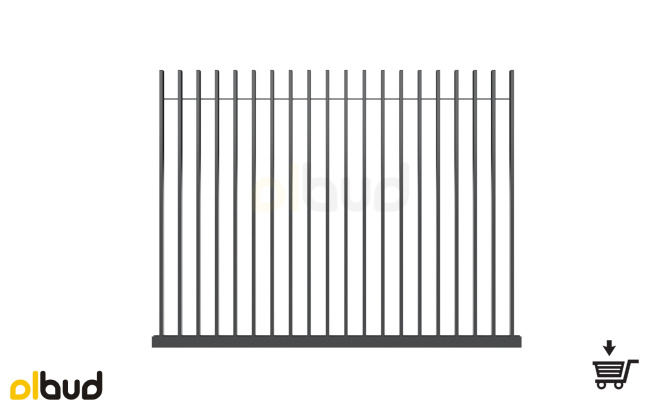 segment ogrodzeniowy palisada pionowa verticale 3 (C)