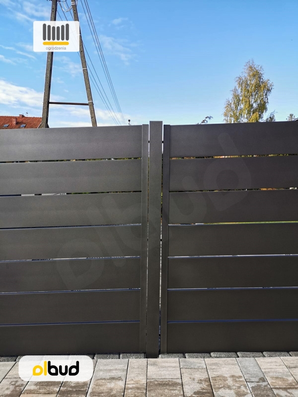 nowoczesne ogrodzenie aluminiowe n05 alfen bloczki medium kost-bet a6-marago