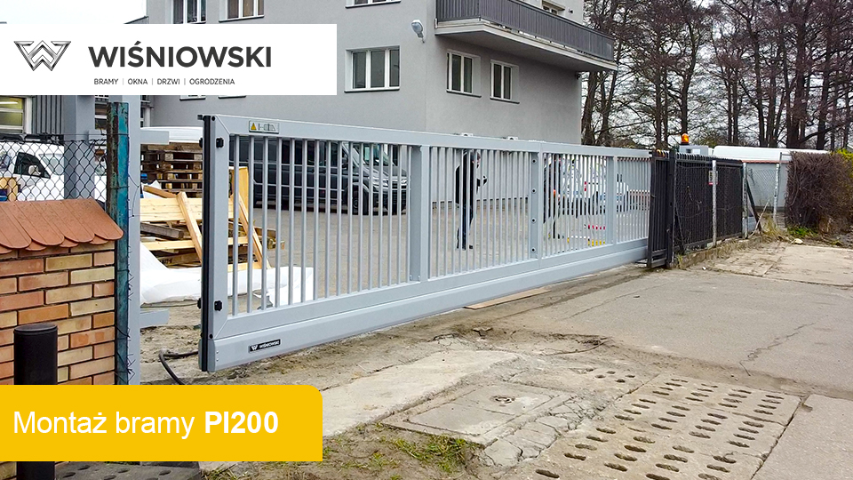 Dostawa i montaż bramy przesuwnej PI200 Wiśniowski