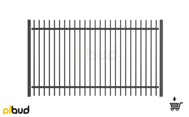 segment ogrodzeniowy palisada pionowa verticale