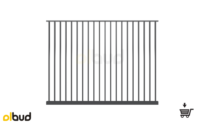 segment ogrodzeniowy palisada pionowa verticale 2 (B)